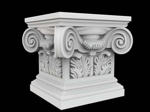 Mini Corinthian Pedestal 3D Print Model 3D Druckmodell