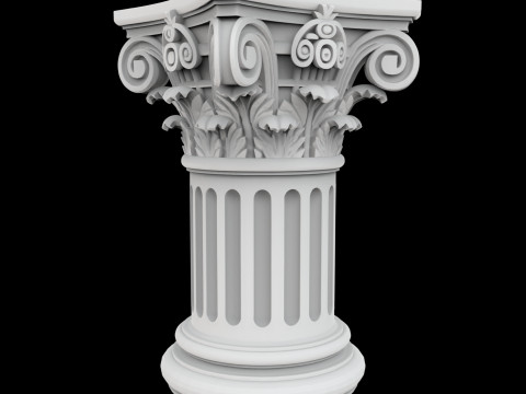Mini Corinthian Pillar 3D Print Model Modèles 3D en vedette