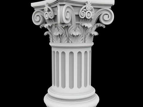 Mini Corinthische pijler 3D-printmodel 3D printmodel
