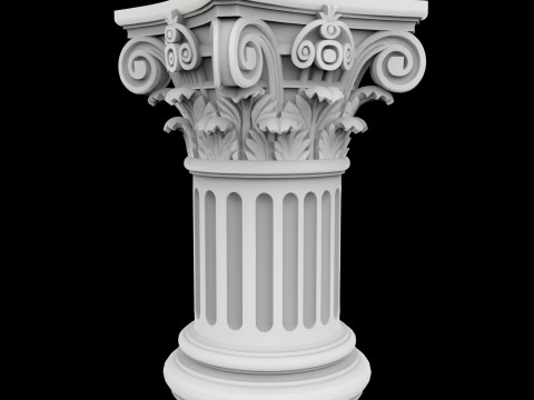 ミニコリント式柱 3D プリントモデル 3Dプリントモデル