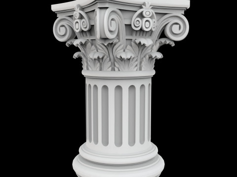 ミニコリント式柱 3D プリントモデル 3Dプリントモデル