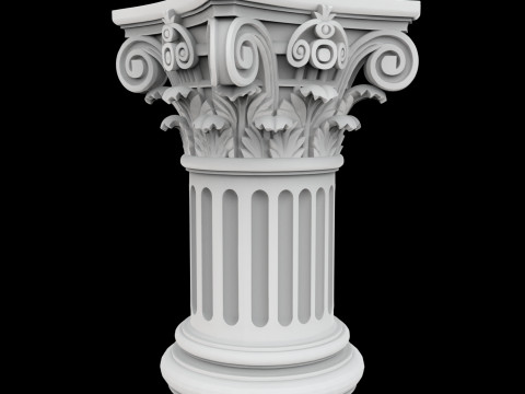 ミニコリント式柱 3D プリントモデル 3Dプリントモデル