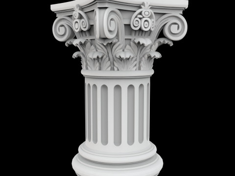 ミニコリント式柱 3D プリントモデル 3Dプリントモデル