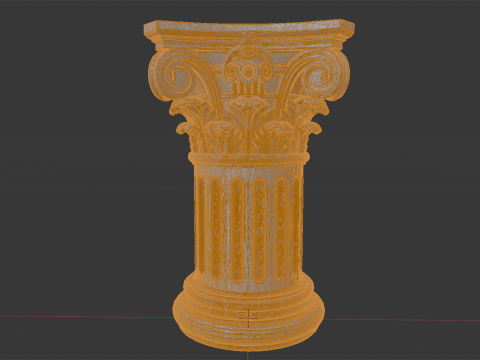 ミニコリント式柱 3D プリントモデル 3Dプリントモデル