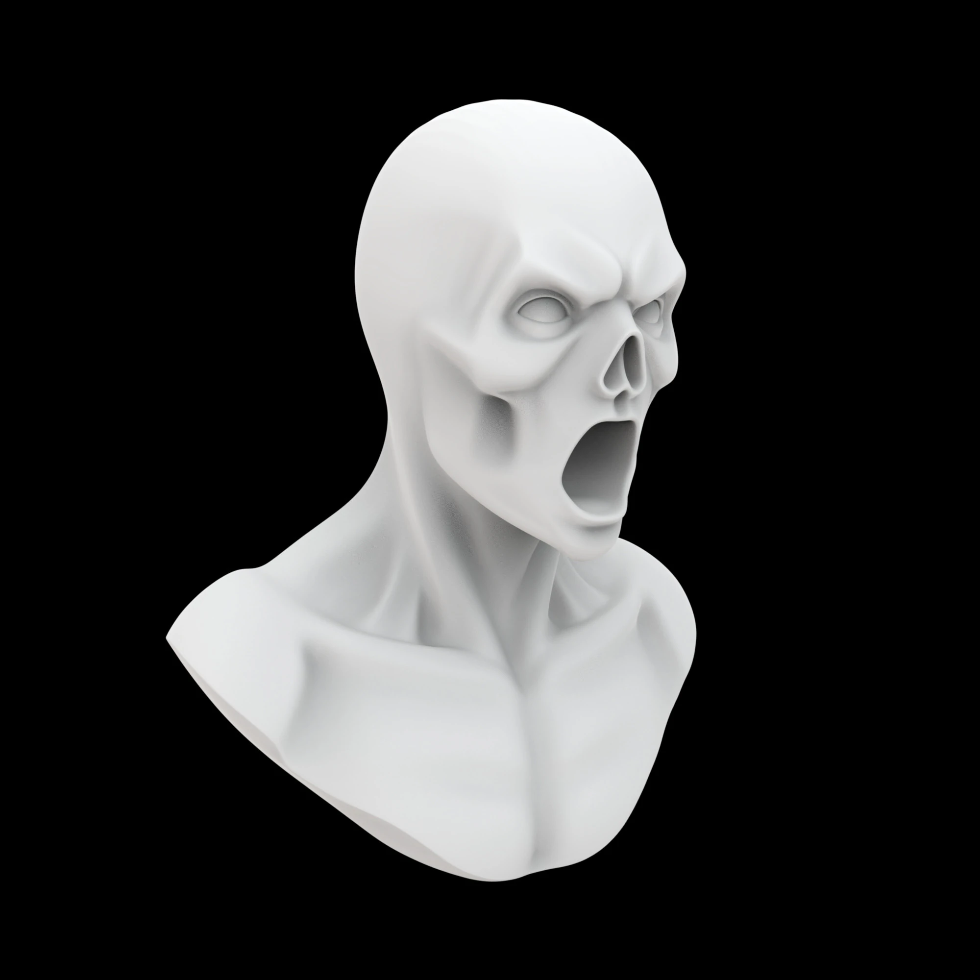 Spooky Ghost Bust 3D Print Model 3D Print Model .c4d .max .obj .3ds .fbx .stl .blend
