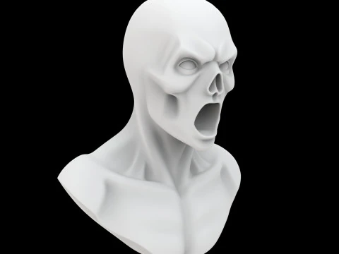 Жуткий призрак-бюст 3D-модель для печати 3D Принт Модель
