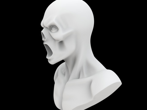 Spooky Ghost Bust 3D Print Model 3D Принт Модель