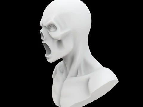 Spooky Ghost Bust 3D Print Model 3D Print Model