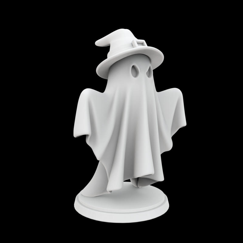 Spooky Ghost Figurine 3D Print Model 3D Принт Модель .c4d .max .obj .3ds .fbx .stl .blend
