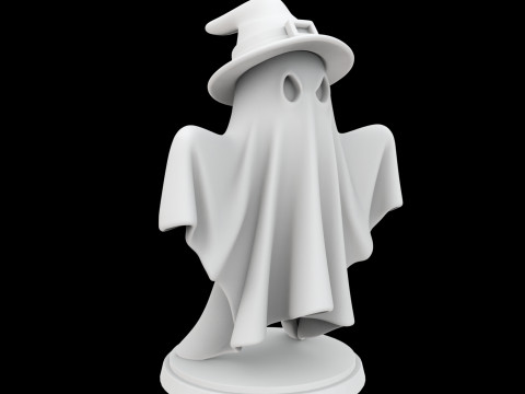 Spooky Ghost Figurine 3D Print Model Modelo de impresión 3D