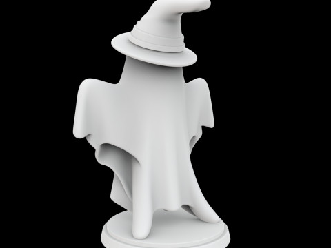 Spooky Ghost Figurine 3D Print Model 3D Принт Модель
