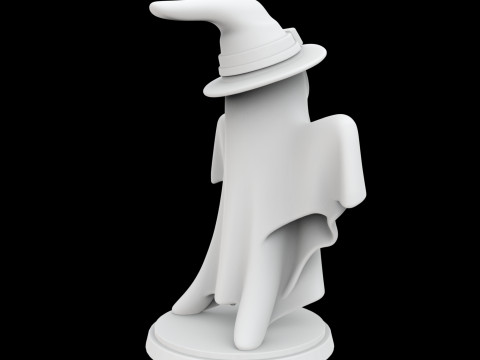 Spooky Ghost Figurine 3D Print Model 3D Принт Модель