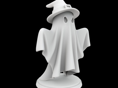 Spooky Ghost Figurine 3D Print Model 3D Принт Модель
