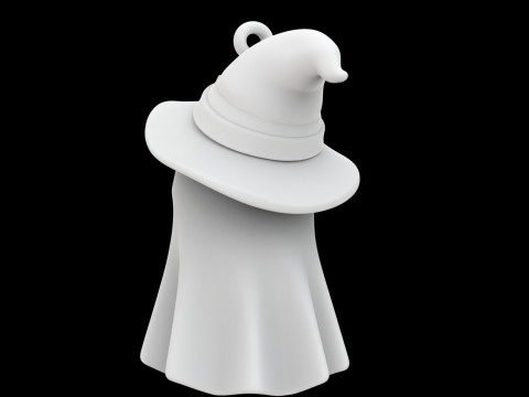 Spooky Ghost Keychain 3D Print Model Model do druku 3D