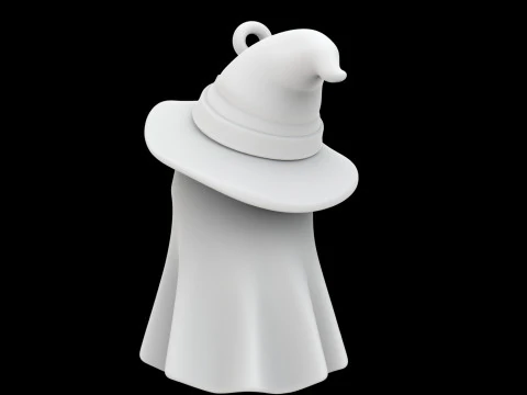 Spooky Ghost Keychain 3D Print Model 3D Print Model