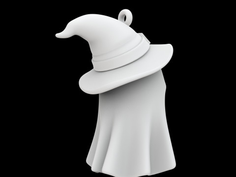 Spooky Ghost Keychain 3D Print Model Model do druku 3D
