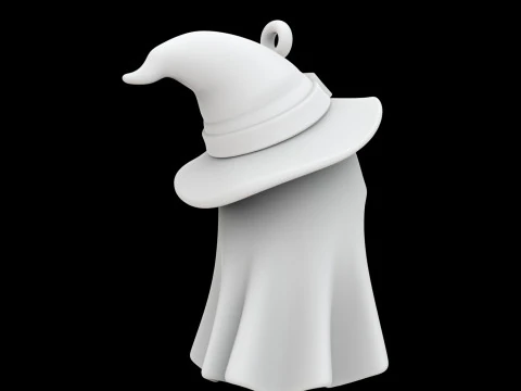 Spooky Ghost Keychain 3D Print Model 3D Print Model