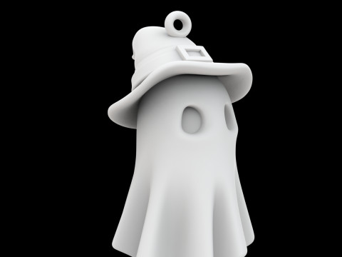 Spooky Ghost Keychain 3D Print Model Model do druku 3D