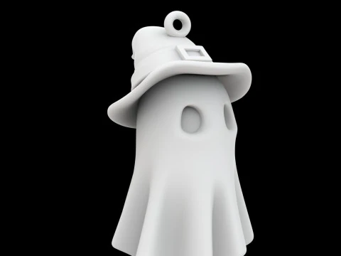 Spooky Ghost Keychain 3D Print Model 3D Print Model