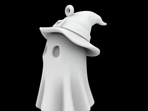 Spooky Ghost Keychain 3D Print Model 3D Print Model