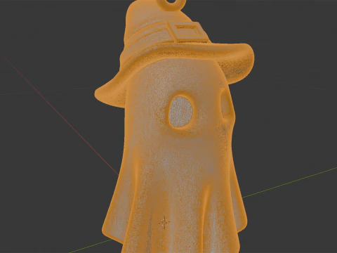 Spooky Ghost Keychain 3D Print Model 3D Print Model