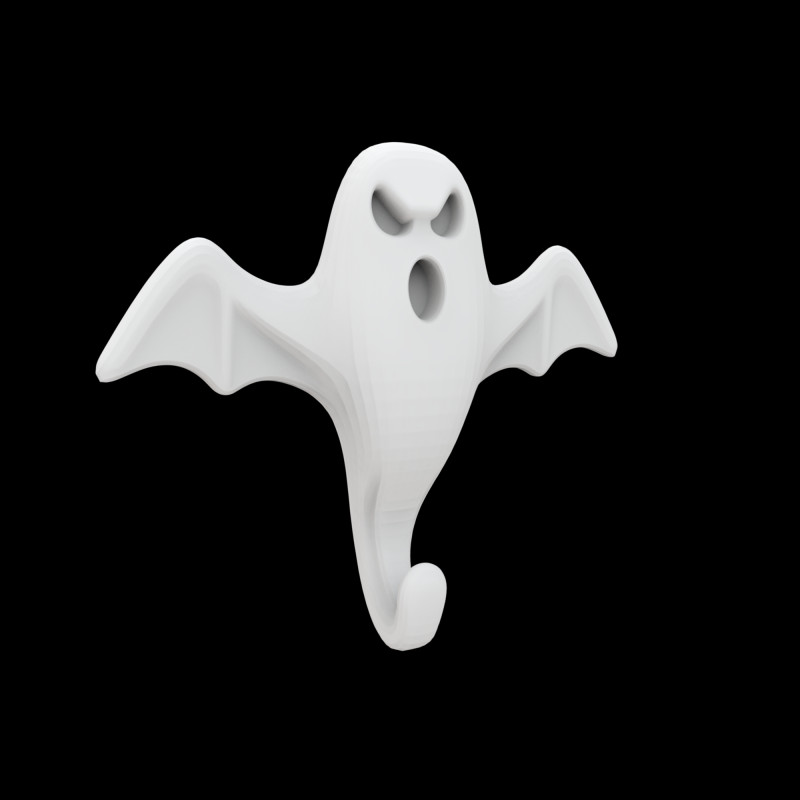 Spooky Ghost Wall Hook 3D Print Model 3D Baskı Modeli .c4d .max .obj .3ds .fbx .stl .blend