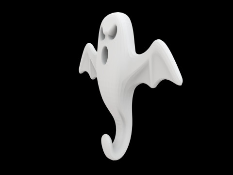 Spooky Ghost Wall Hook 3D Print Model Modelo de impresión 3D
