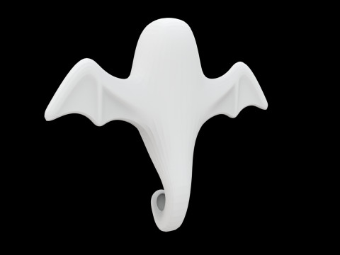 Spooky Ghost Wall Hook 3D Print Model Modelo de impresión 3D