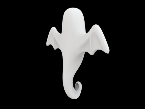 Spooky Ghost Wall Hook 3D Print Model Modelo de impresión 3D