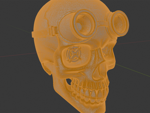 Steampunk Skull with Goggles 3D Print Model 3D 프린트 모델