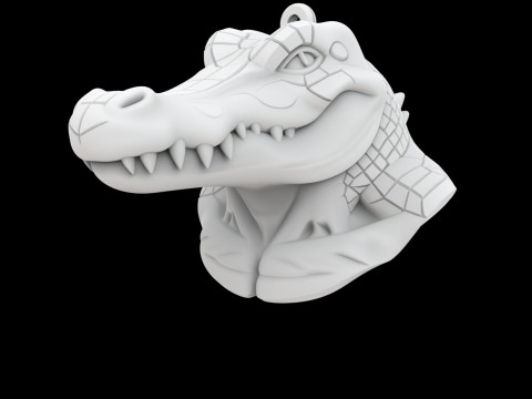 Anthro Crocodile Keychain 3D Print Model Modelo de impresión 3D