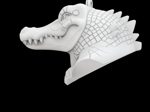 Anthro Crocodile Keychain 3D Print Model Modelo de impresión 3D