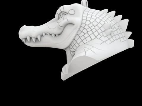 Anthro Crocodile Keychain 3D Print Model 3D Print Model
