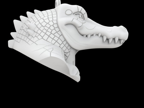 Anthro Crocodile Keychain 3D Print Model Modelo de impresión 3D