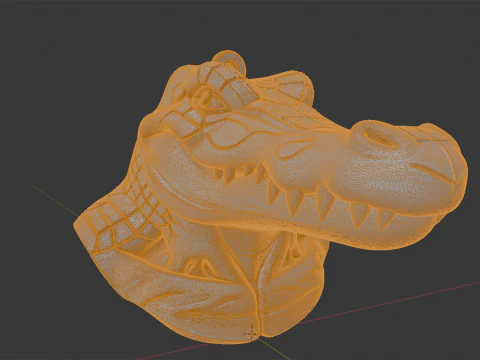 Anthro Crocodile Keychain 3D Print Model 3D Print Model