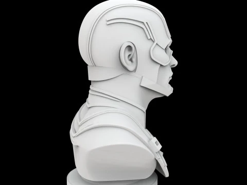 Captain America Hero Bust 3D Print Model 3D Print Model