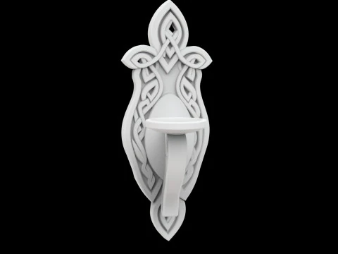 Celtic Knot Candle Sconce 3D Print Model 3D Print Model