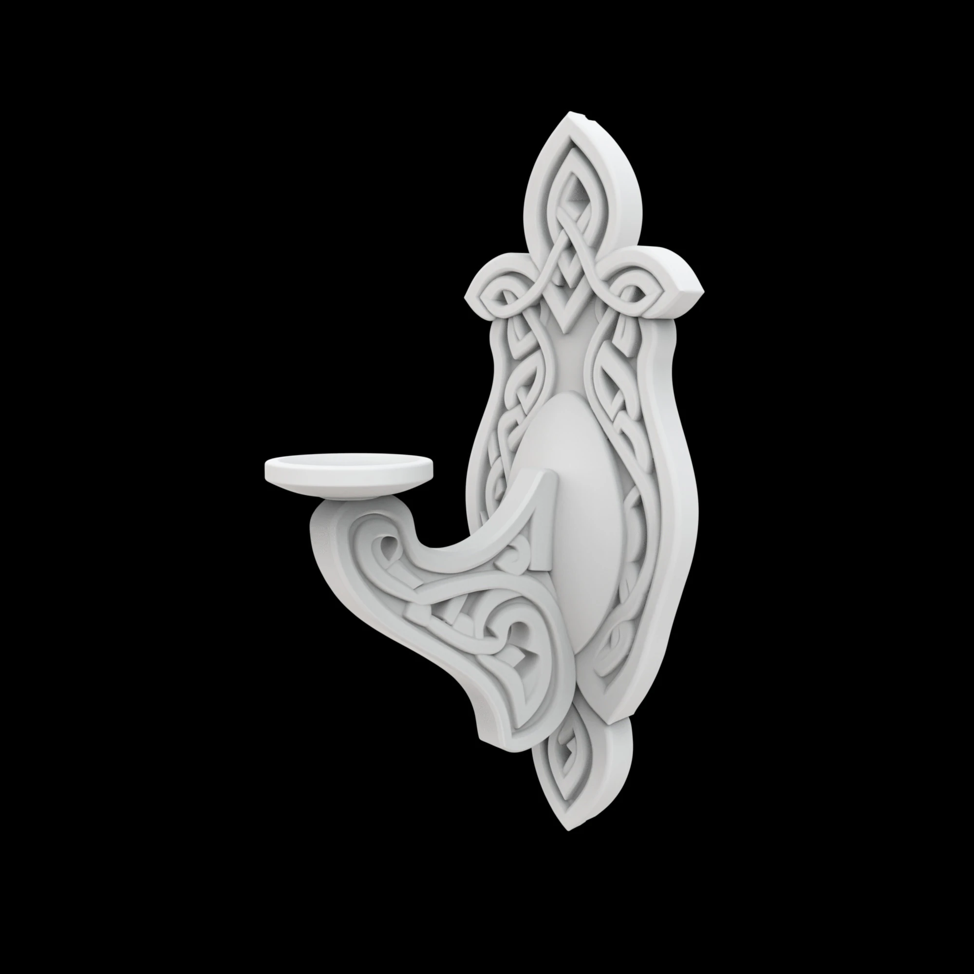 Celtic Knot Candle Sconce 3D Print Model 3D Print Model .c4d .max .obj .3ds .fbx .stl .blend 