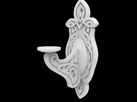 Celtic Knot Candle Sconce 3D Print Model Modelo de Impressão 3D