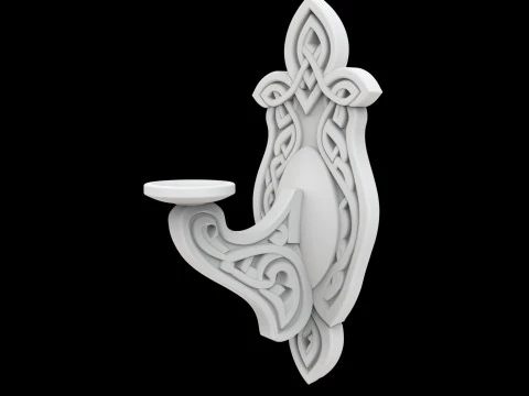 Applique &agrave; bougie &agrave; n&oelig;ud celtique Mod&egrave;le d'impression 3D Modèles 3D en vedette