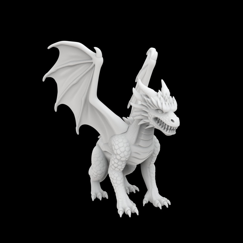 Dragon 3D Print Model 3D Druckmodell .c4d .max .obj .3ds .fbx .stl .blend