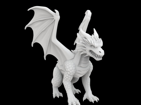 Dragon 3D Print Model Modèles 3D en vedette