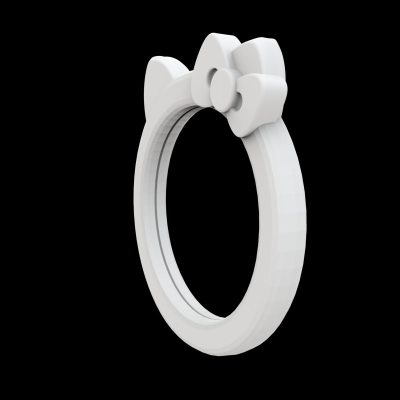 Hello Kitty Wall Mirror Frame 3D Print Model Modello di stampa 3D .c4d .max .obj .3ds .fbx .stl .blend