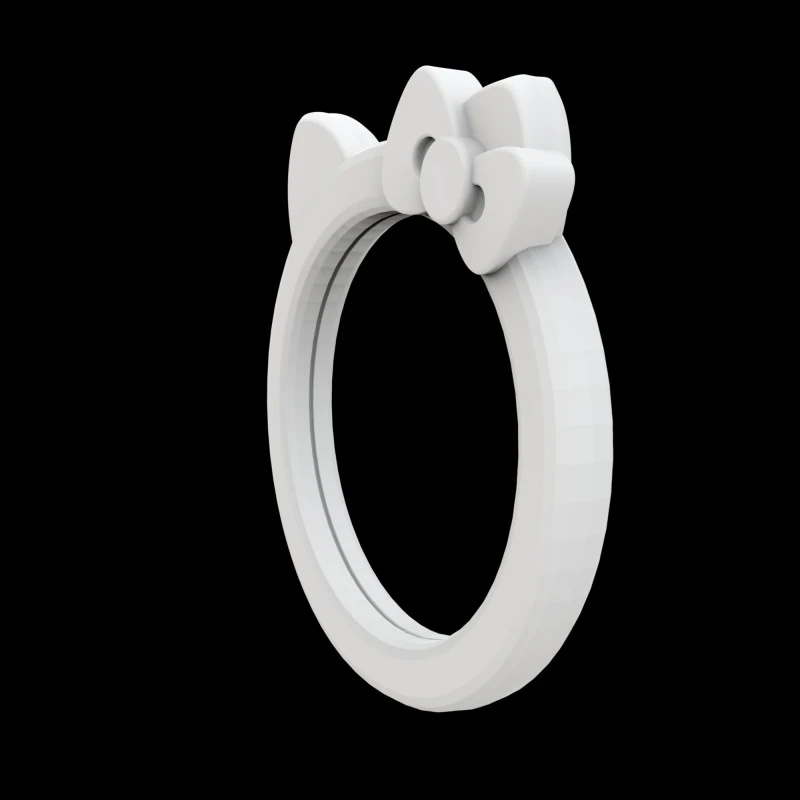 Hello Kitty Duvar Ayna &Ccedil;er&ccedil;evesi 3D Baskı Modeli 3D Baskı Modeli .c4d .max .obj .3ds .fbx .stl .blend 