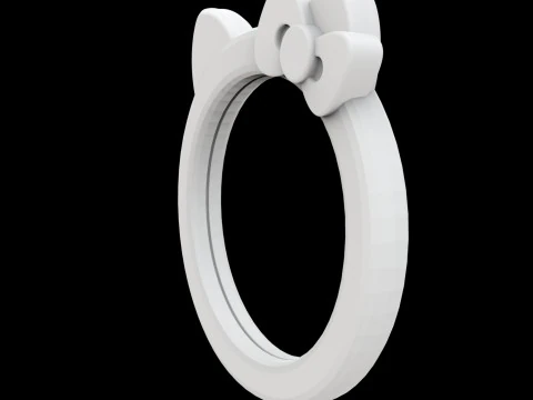 Cadre de miroir mural Hello Kitty mod&egrave;le d'impression 3D Modèles 3D en vedette