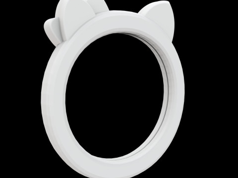 Hello Kitty Wall Mirror Frame 3D Print Model Modello di stampa 3D
