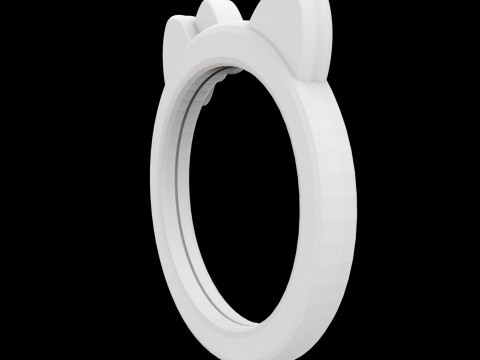 Hello Kitty Wall Mirror Frame 3D Print Model Modello di stampa 3D