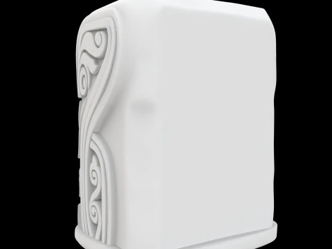 Ancient Stone Face Block 3D Print Model 3D Print Model