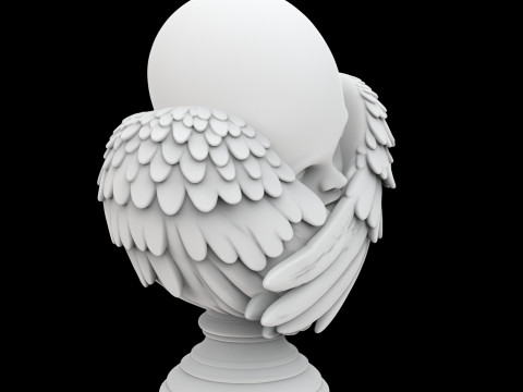 Baby Angel Wings Memorial Sculpture 3D Print Model 3D 打印模型