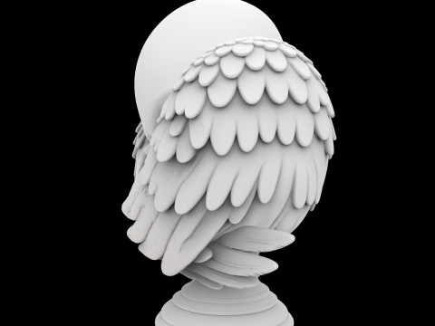 아기 천사 날개 기념 조각 3D 인쇄 모델 3D 프린트 모델